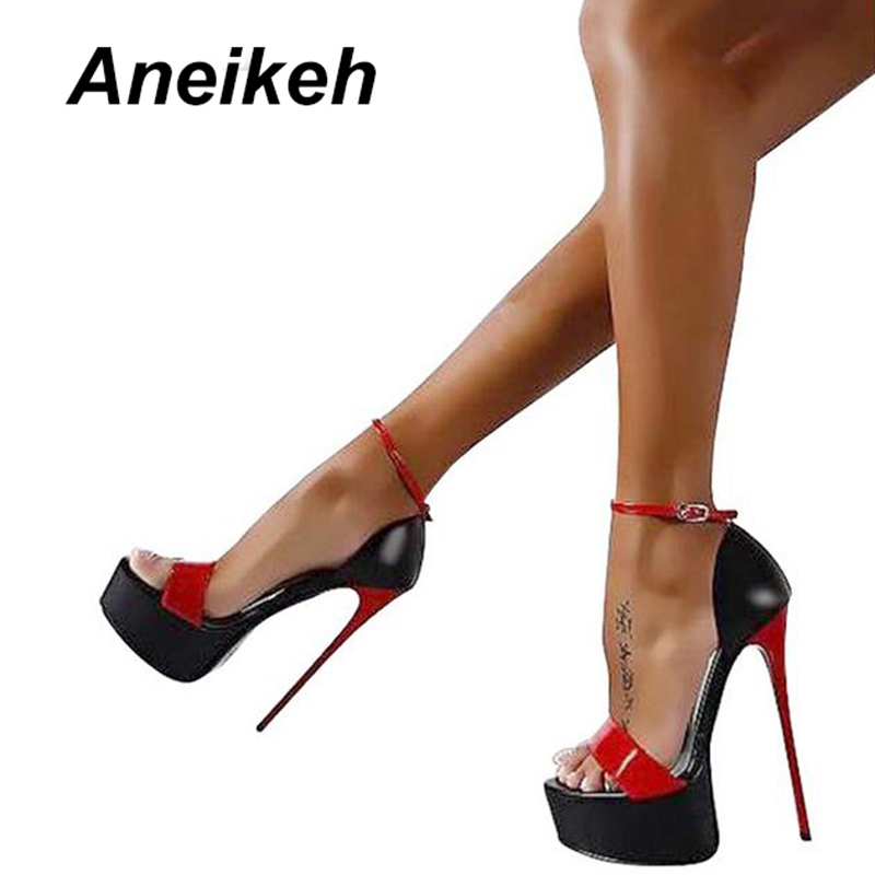 Women'S Shoes Big Feet - Aneikeh 2026 Modne sandały peep toe