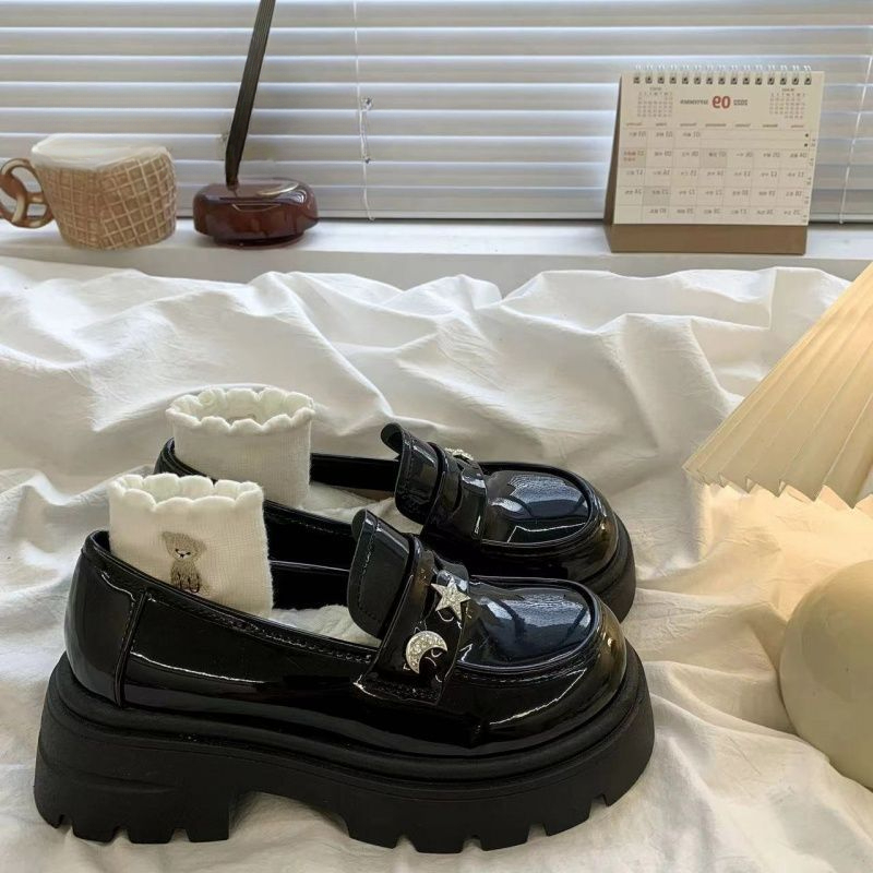 Women Shoes Quick Delivery - Retro czarne wiosenne i jesienne czółenka
