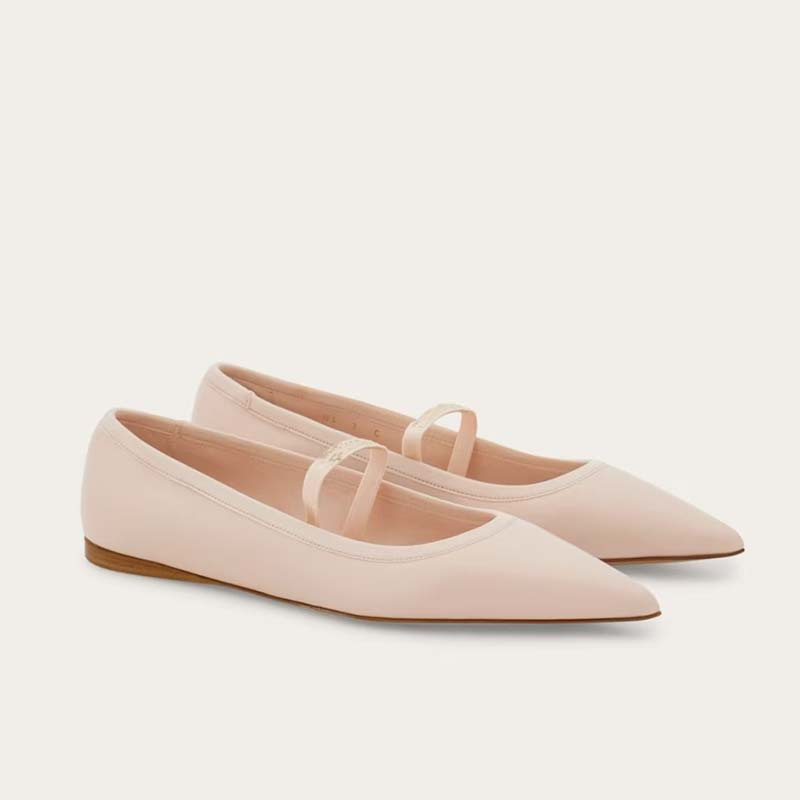 Ribbon Tie Heel - Damskie baleriny, dziecięce i dorosłe buty