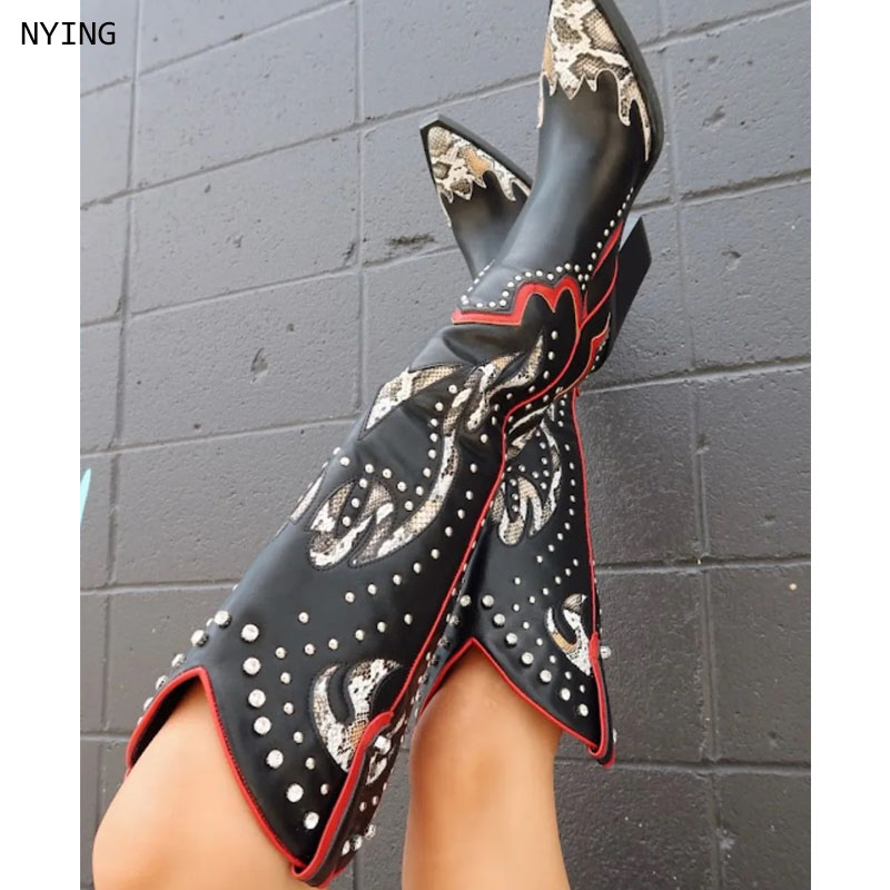 Western Cowgirl Boot - Botki kowbojskie damskie plus size 44