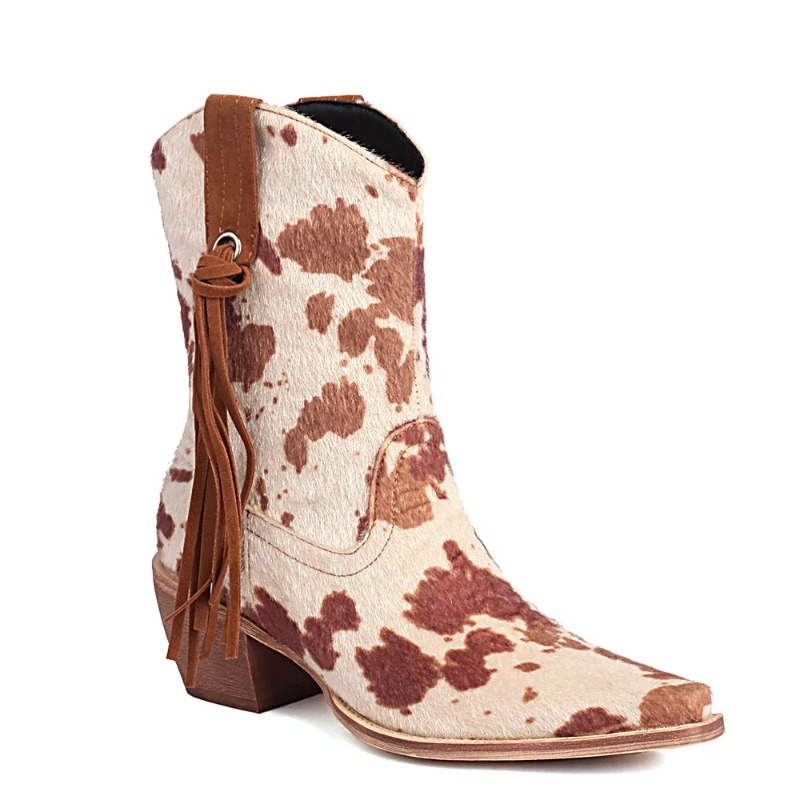 Western Cowgirl Boot - Nowe Botki Kowbojskie z Końskiego Włosia