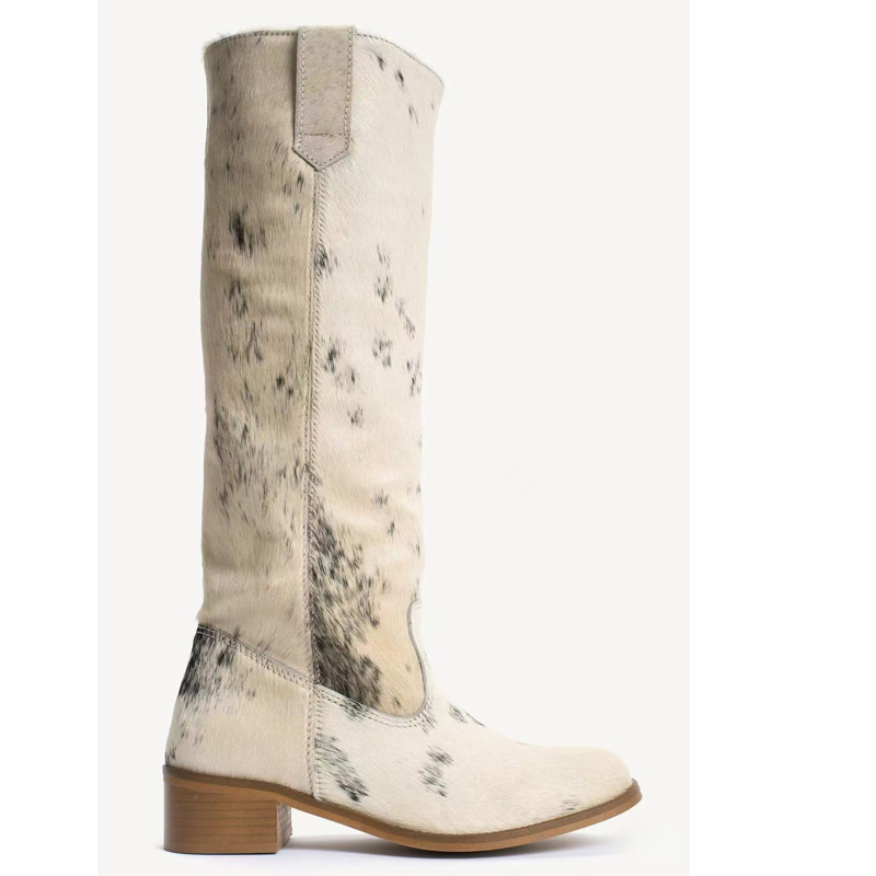 Western Cowgirl Boot - Damskie kozaki do kolan z motywem