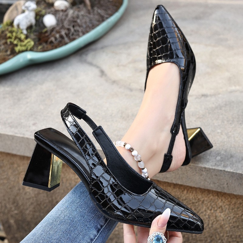 Letnie sandały na wysokim obca – Women Shoes Black recenzja i cena