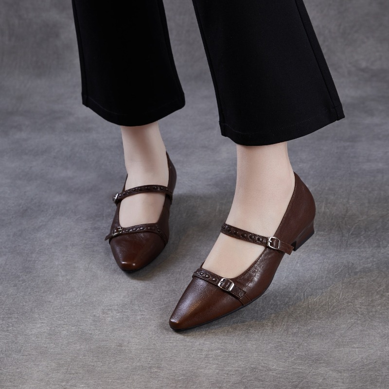 Brązowo-czarne koreańskie dams – Women Shoes Black recenzja i cena