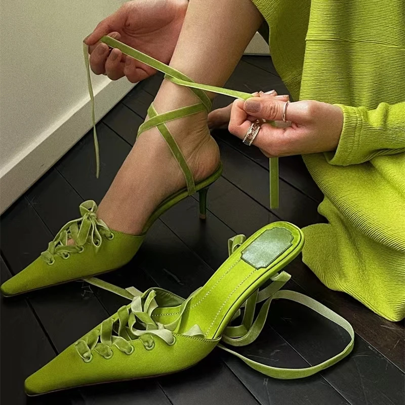 Szpilki z ostrym noskiem, ziel – Kids Shoes Women recenzja i cena