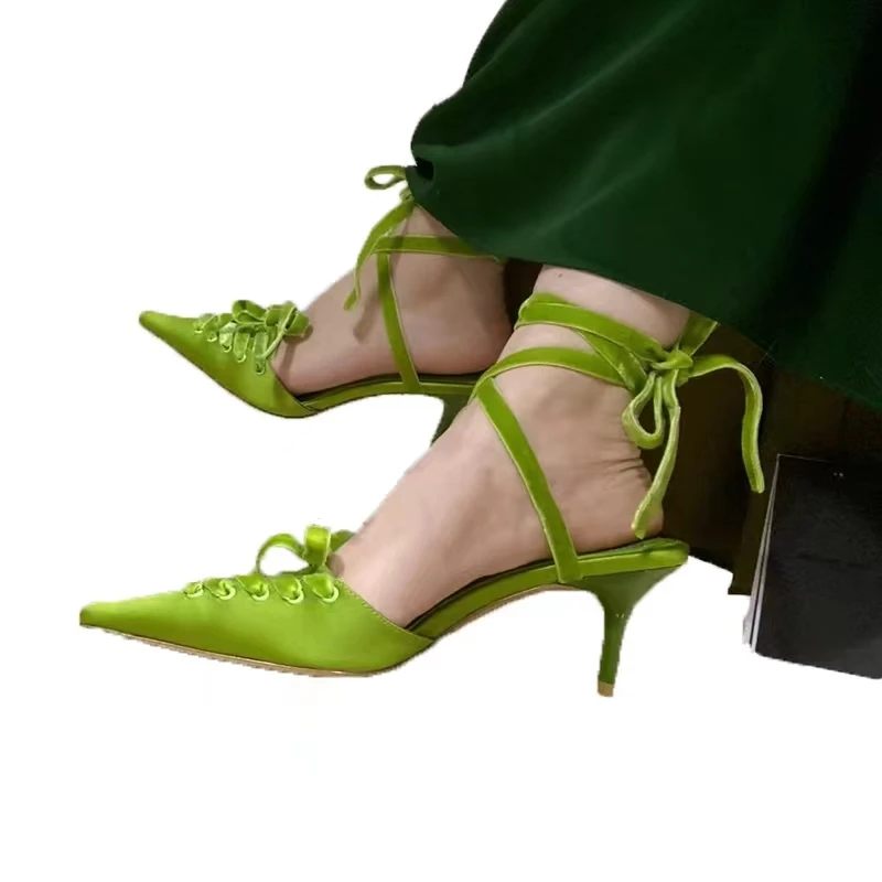 Szpilki z ostrym noskiem, ziel – Kids Shoes Women recenzja i cena