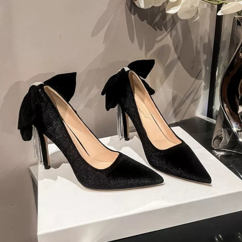 Czarne z kokardą Stilito Woman – Women Shoes Quick Delivery recenzja i cena