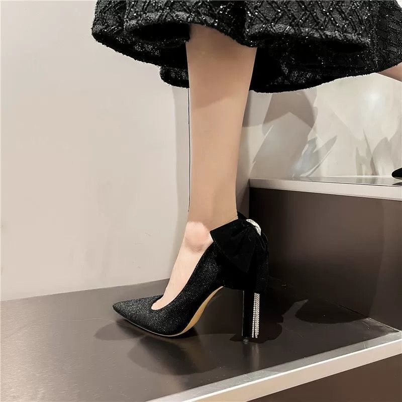 Czarne z kokardą Stilito Woman – Women Shoes Quick Delivery recenzja i cena