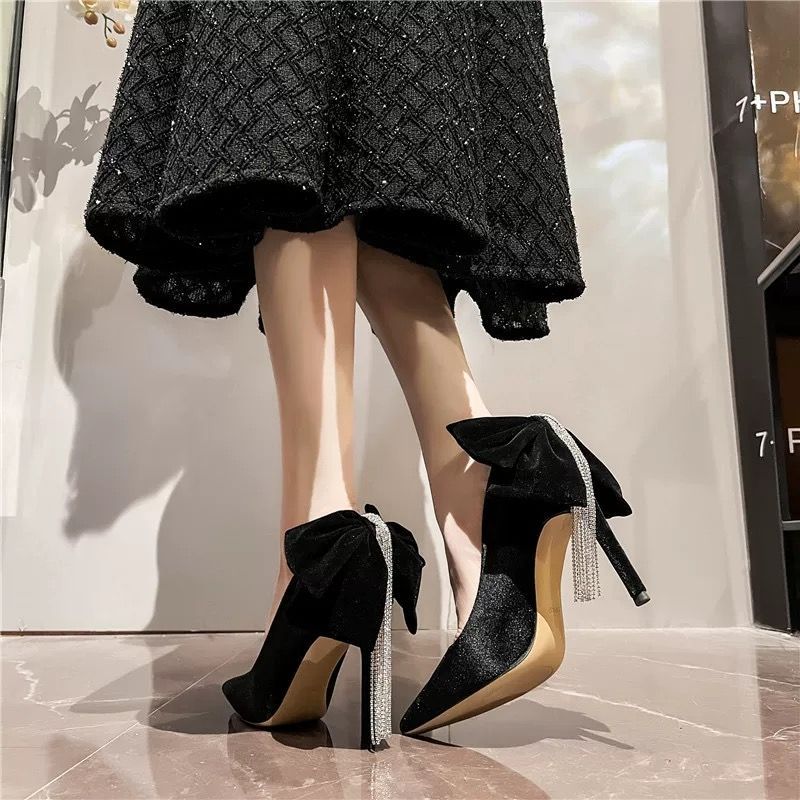 Czarne z kokardą Stilito Woman – Women Shoes Quick Delivery recenzja i cena