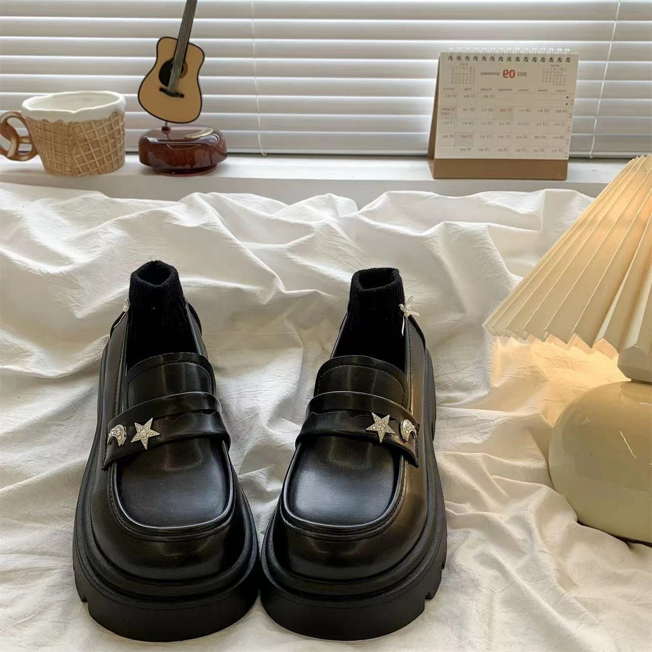 Retro czarne wiosenne i jesien – Women Shoes Quick Delivery recenzja i cena