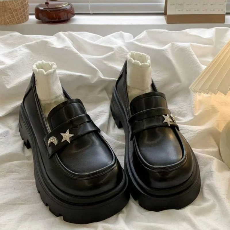 Retro czarne wiosenne i jesien – Women Shoes Quick Delivery recenzja i cena