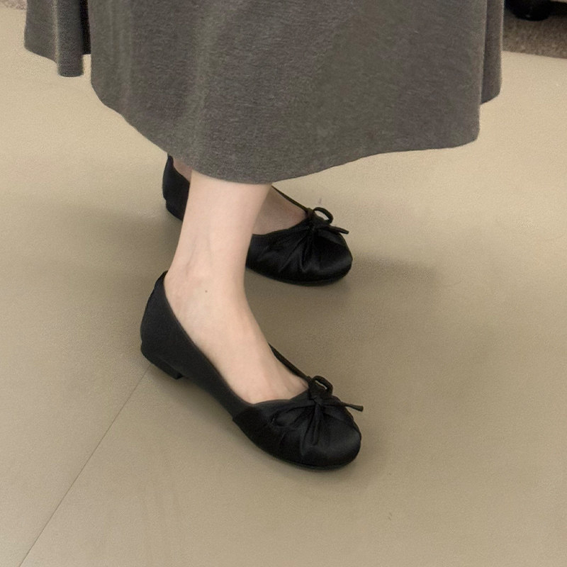 2026 Nowe satynowe baleriny z  – Women'S Shoes Round Toe recenzja i cena