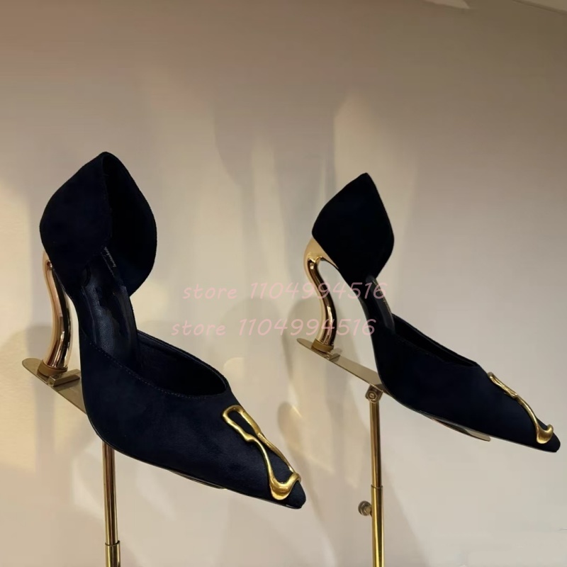 Metalowe Ozdoby Czarne Zamszow – Women Shoes Model recenzja i cena