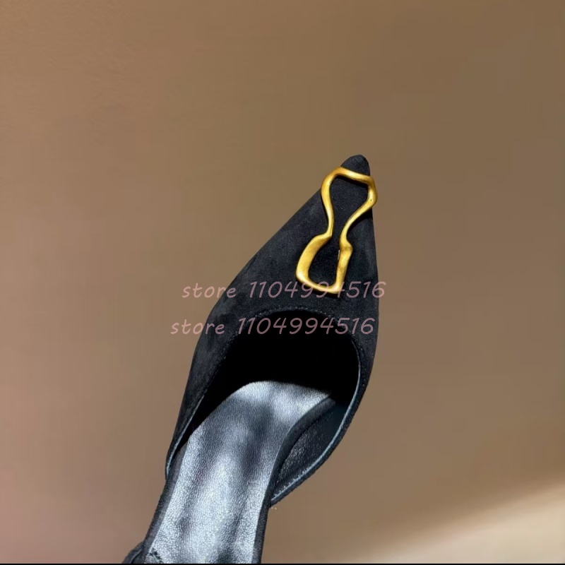 Metalowe Ozdoby Czarne Zamszow – Women Shoes Model recenzja i cena