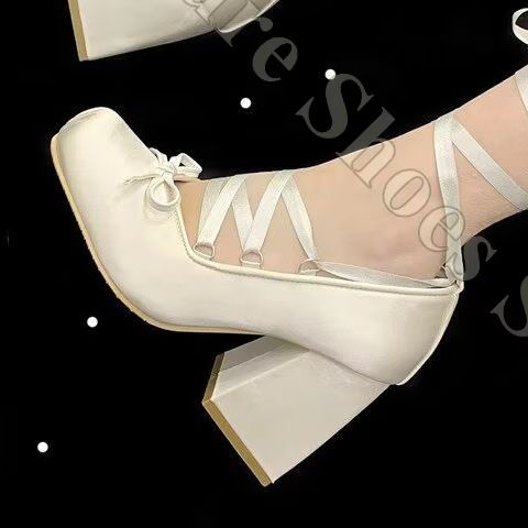 Damskie baleriny Y2K z satynow – Ribbon Tie Heel recenzja i cena