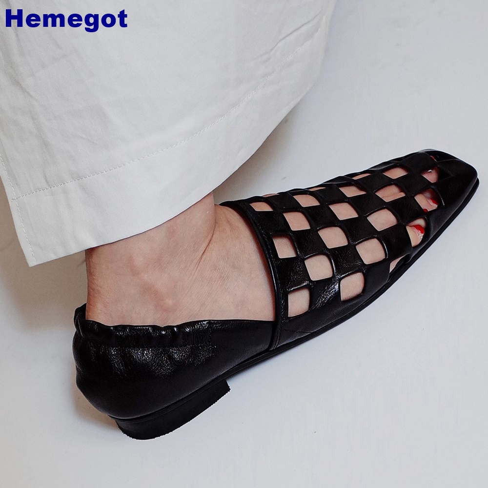 Damskie czarne płaskie sandały – Women Shoes Black recenzja i cena
