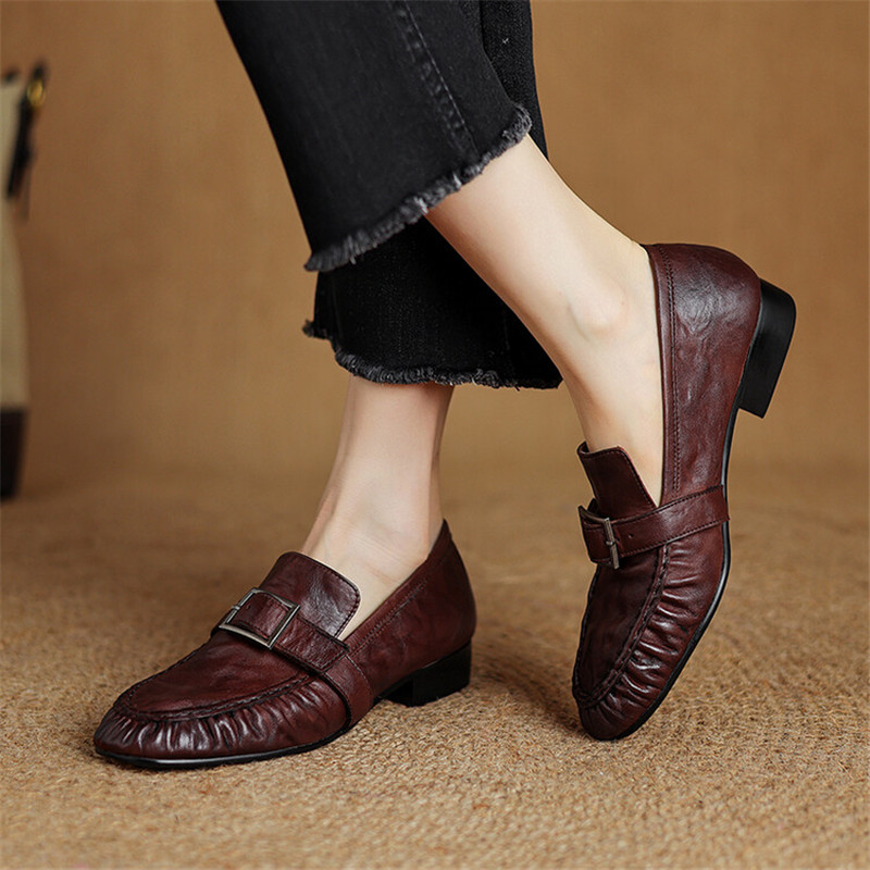 New Autumn Genuine Leather Wom – Women'S Shoes Round Toe recenzja i cena