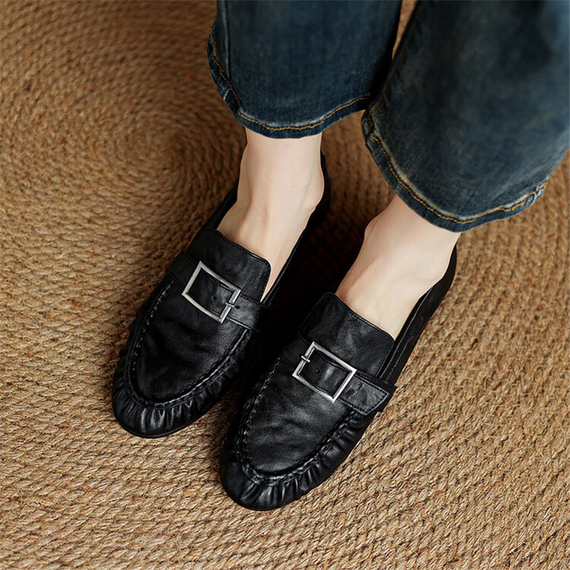 New Autumn Genuine Leather Wom – Women'S Shoes Round Toe recenzja i cena