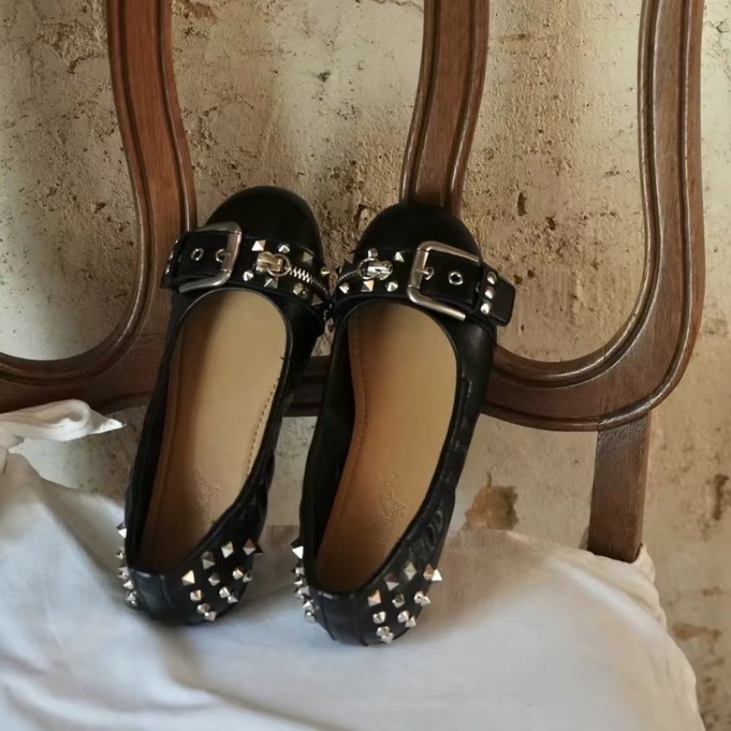 Damskie skórzane buty Mary Jan – Women'S Shoes Round Toe recenzja i cena