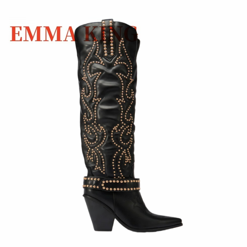 Botki damskie do kolan z nitam – Western Cowgirl Boot recenzja i cena