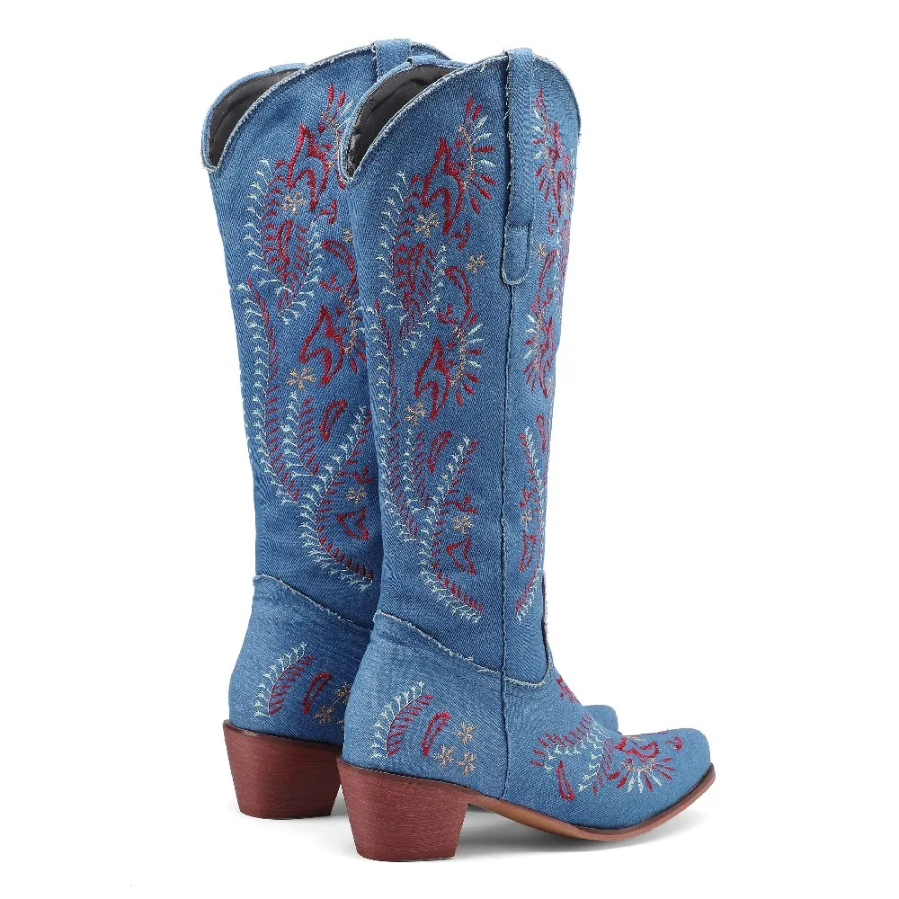 Niebieskie dżinsy Western Cowg – Western Cowgirl Boot recenzja i cena